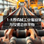 1-8月机械工业增加值与投资总体平稳（图2）