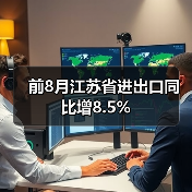 前8月江苏省进出口同比增8.5%（图2）