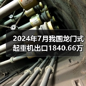 2024年7月我国龙门式起重机出口1840.66万美元，同比增长3.84%（图2）
