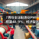 7月份全球制造业PMI降至48. 9%，经济复苏动力继续趋弱（图3）