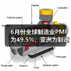 6月份全球制造业PMI为49.5%，亚洲为制造业复苏发挥稳定器作用（图4）