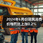 2024年6月份居民消费价格同比上涨0.2%（图4）