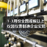 1-3月份全国规模以上仪器仪表制造企业实现利润总额132.4亿元