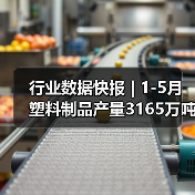 行业数据快报 | 1-5月塑料制品产量3165万吨，同比增长5.4%（图2）