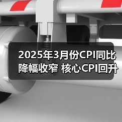 2025年3月份CPI同比降幅收窄 核心CPI回升