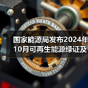国家能源局发布2024年10月可再生能源绿证及全社会用电量数据