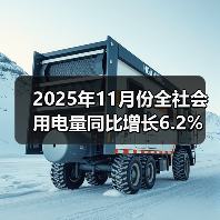 2025年11月份全社会用电量同比增长6.2%（图4）